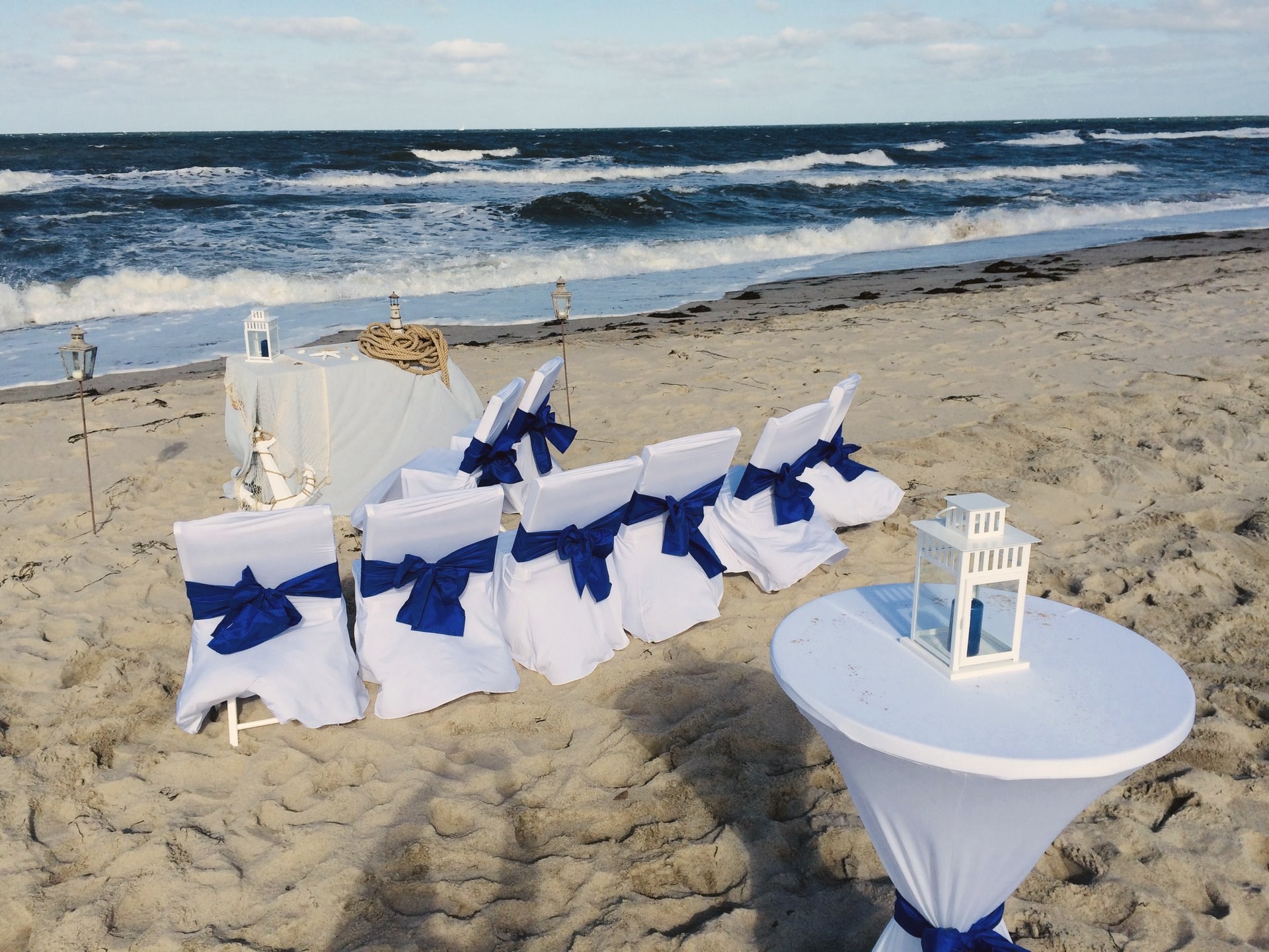 Strandarrangement ohne Pavillon
