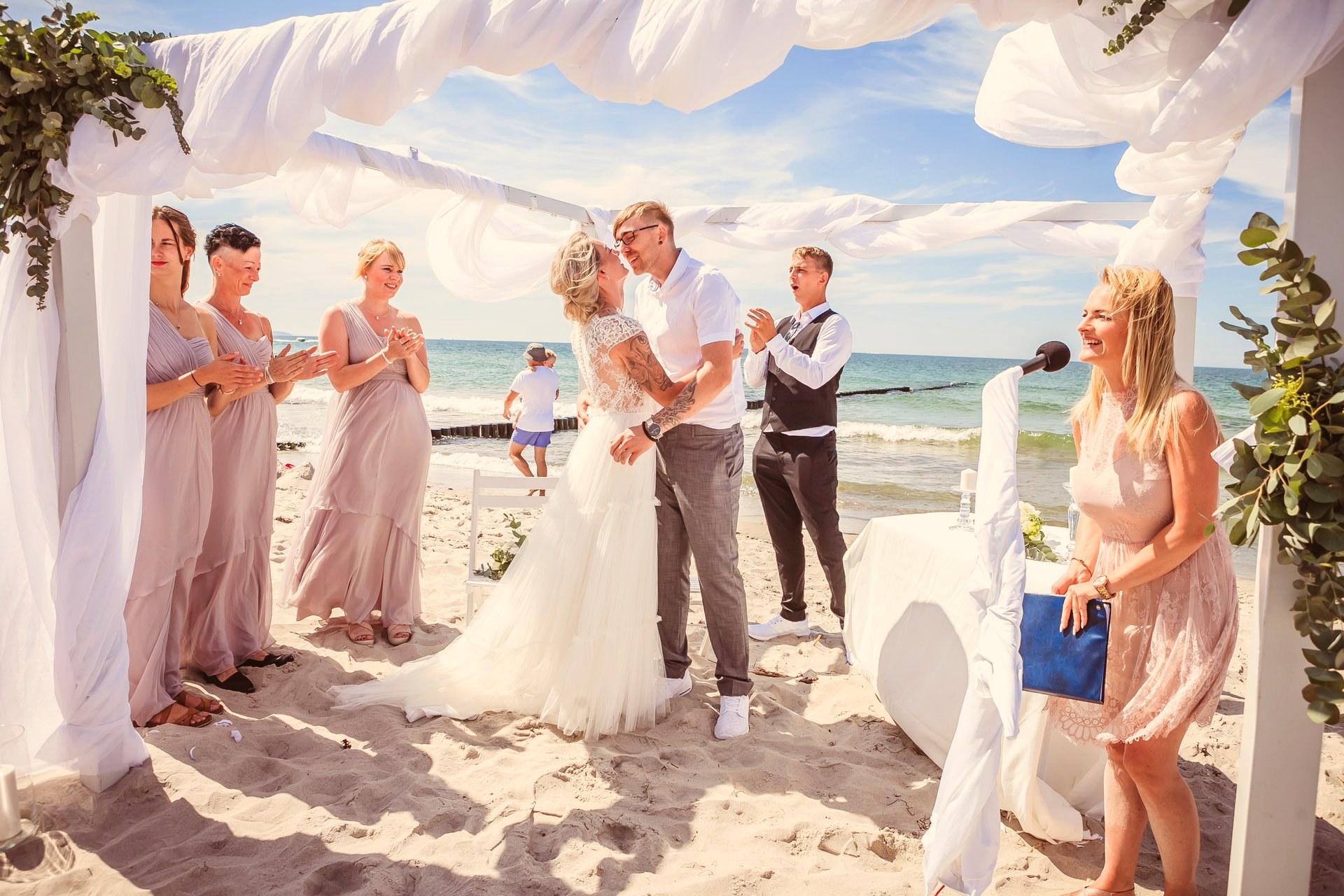 Echtmoment Strandhochzeit